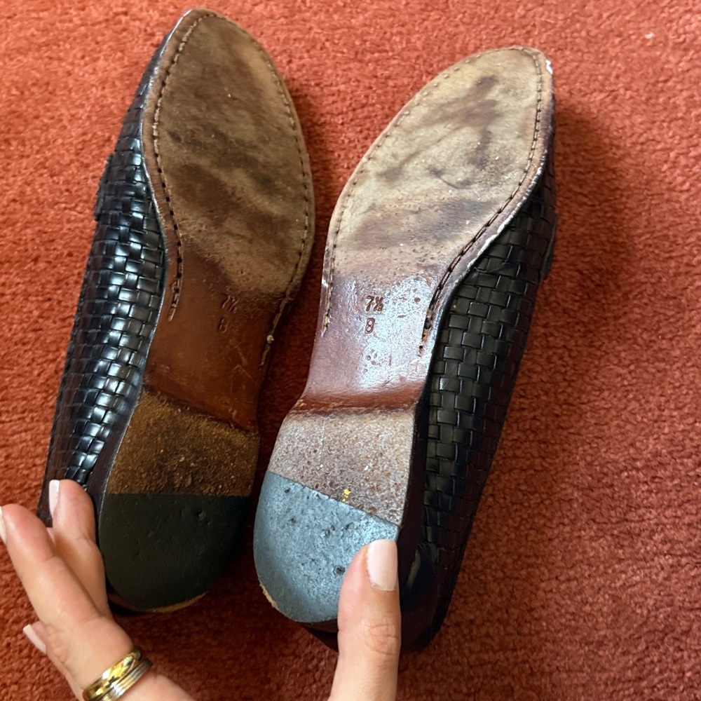 Vintage Cole Haan leather woven loafers with tassel size 7.5 - Picture 4 of 4